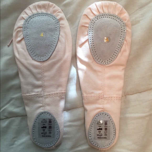 Silky Toes Ballet Dance Slipper Shoes Big Kid Canvas + Suede Split Sole Pink NEW - Picture 5 of 9